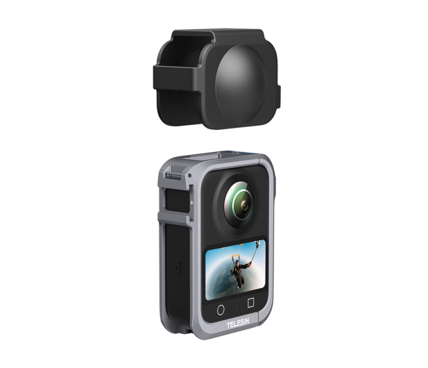 TELESIN Metalowa klatka z osłoną obiektywu do DJI Osmo 360 - 1510275 - zdjęcie